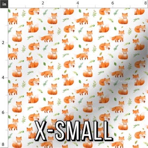 Watercolor Baby Fox Fabric – Autumn Woodland Nursery Print by the Yard & Fat Quarter X-Small