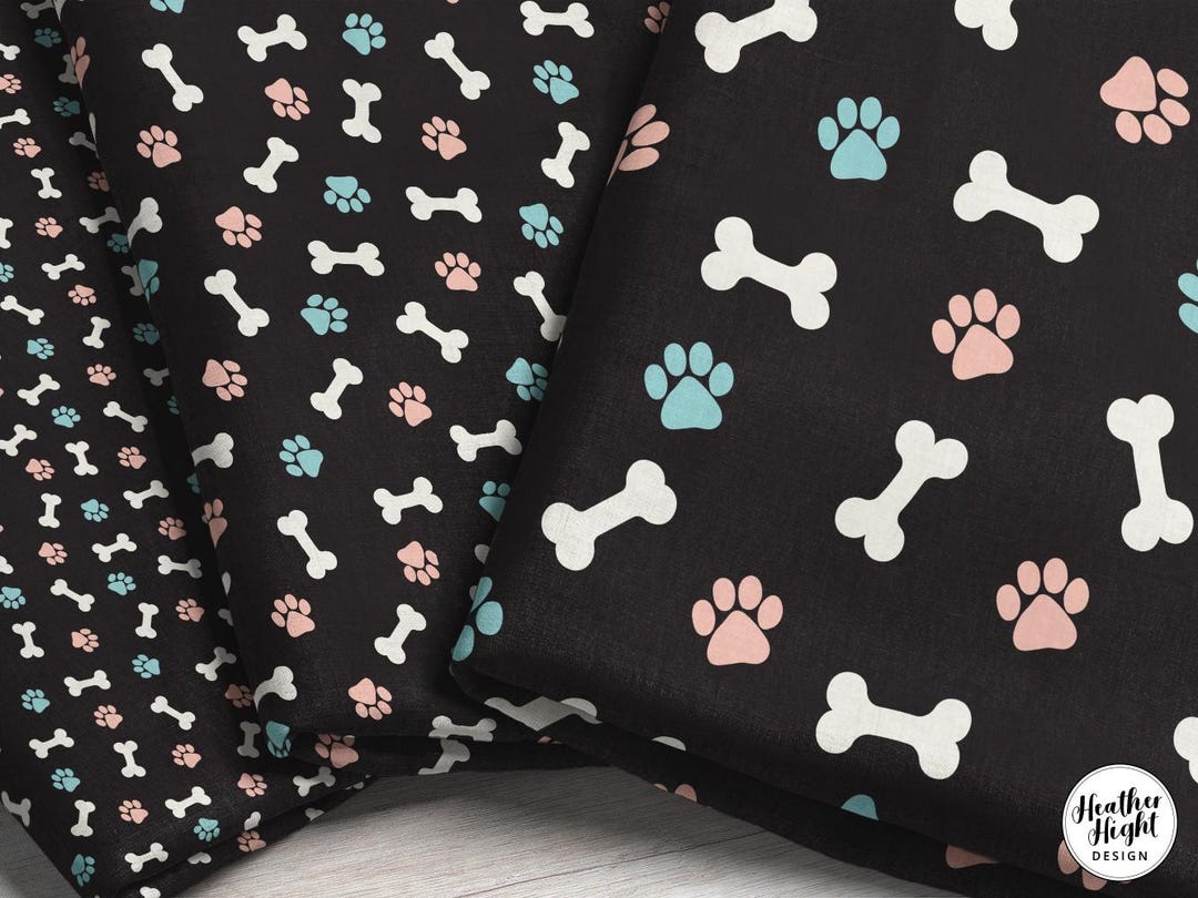 Baumwollstoff Jersey Stoff Hundepfoten Fleece Kuschelfleece