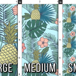 Tropical Fabric – Pineapple, Palm Leaf, Hibiscus Print by the Yard & Fat Quarter image 6
