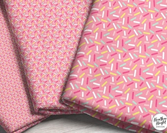 Pink Sprinkles Fabric: Pastel Confetti Print - By The Yard & Fat Quarter