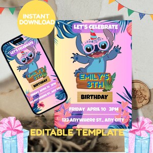 Convite para festa na piscina de aniversário com ponto cruz CANVA | Convite para festa na piscina com ponto cruz editável | Download instantâneo para impressão | Modelo de convite de aniversário com ponto cruz