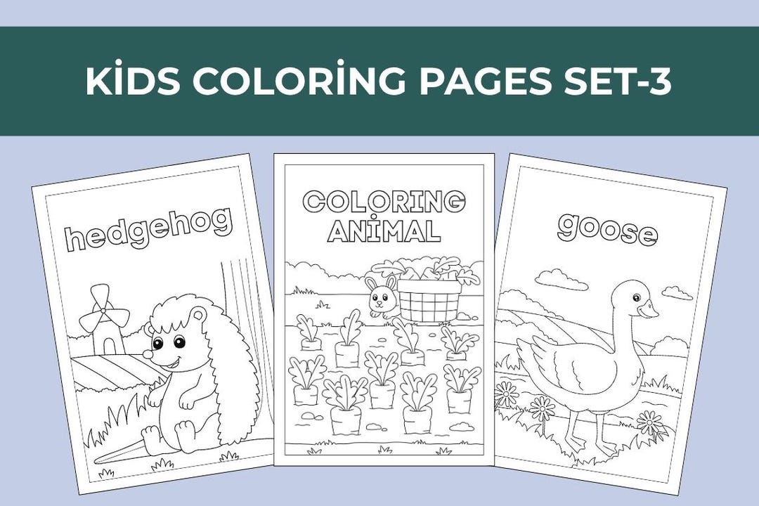 Fun Coloring Pages for Kids - 15 Printable Activity Sheets - Digital ...