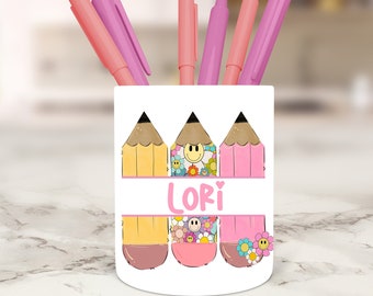 Personalized Pencil Holder, Pen Holder, Teacher Gift, Back to School