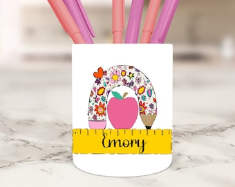 Personalized Pencil Holder, Pen Holder, Teacher Gift, Back to School
