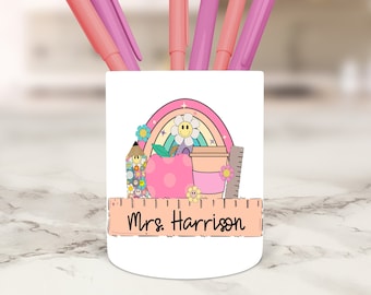 Personalized Pencil Holder, Pen Holder, Teacher Gift, Back to School