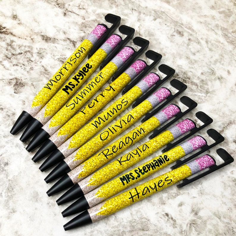 Teacher Pens Personalized, Teacher Gift, Personalized Teacher Gift, Gift for her, Pencil Pen image 5