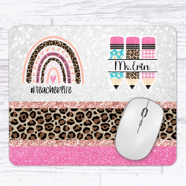 Teacher Mouse Pad, Personalized Mouse pad, Teacher Gift, Back to school Design 104