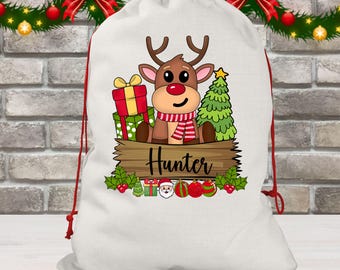 Personalized Santa Sack, Kids Santa Sack, Christmas Gift Bag for Kids, Custom Santa Sack, Christmas Gift Bag, Kids Christmas Gift, Christmas