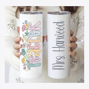 School Teacher Tumbler, Teacher Gift, Appreciation Gift, Personalized Teacher Gift, Teacher Apprieciation Gift, Design 182