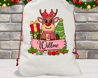 Personalized Santa Sack, Kids Santa Sack, Christmas Gift Bag for Kids, Custom Santa Sack, Christmas Gift Bag, Kids Christmas Gift, Christmas