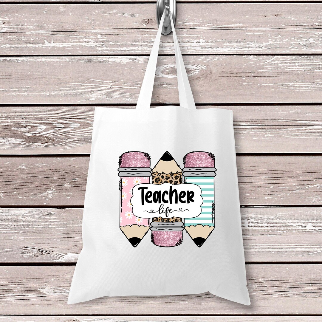 Teacher Tote Bag, Teacher Gift Bag, Personalized Teacher Tote, Design 3 ...