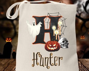 Halloween Trick or Treat Bag, Trick-or Treat Bucket, Halloween Bag, Halloween Tote Basket, Personalized, Halloween Candy Basket