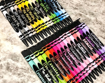 Personalized Teacher Gift, Bus Driver Gift, Personalized Pens, Crayon Pens, Teacher Pens