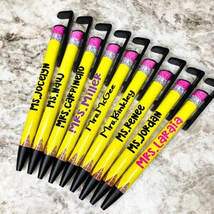 Teacher Pens Personalized, Teacher Gift, Personalized Teacher Gift, Gift for her, Pencil Pen image 4