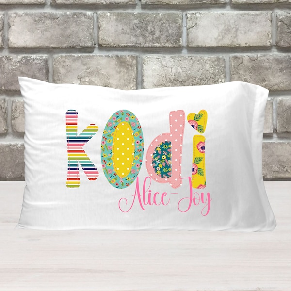Personalized Kids Pillow Case, Girls Personalized Pillowcase, Girls Christmas Gift, Girls Easter Gift, Birthday gift for Girls