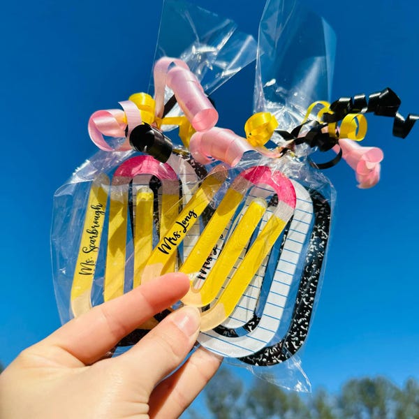 Teacher Appreciation Gift, Personalized Jumbo Paper Clip, Teacher Gift, Teacher Gift Idea, Teacher Gift set, Back to School Gift, Paper Clip