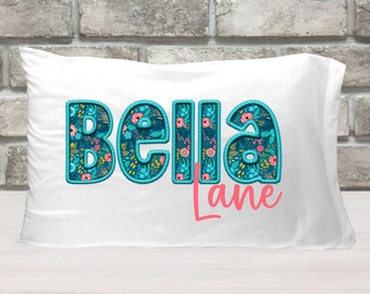 Personalized Kids Pillow Case, Girls Personalized Pillowcase, Girls Christmas Gift, Girls Easter Gift, Birthday gift for Girls, Design 8