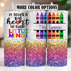 School Teacher Tumbler, Crayon Tumbler, Appreciation Gift, Personalized Teacher Gift