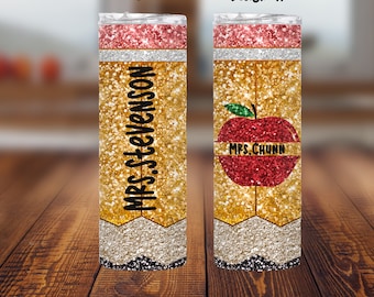 Teacher Tumbler, Teacher Gift, Back to school, Pencil tumbler