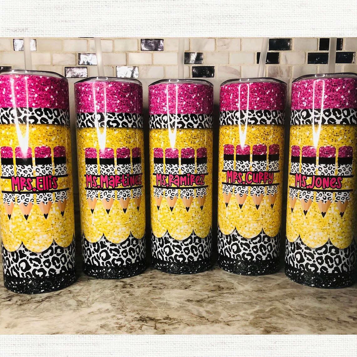 Teacher Tumbler Set Teacher Gift Set Back to School Pencil Etsy