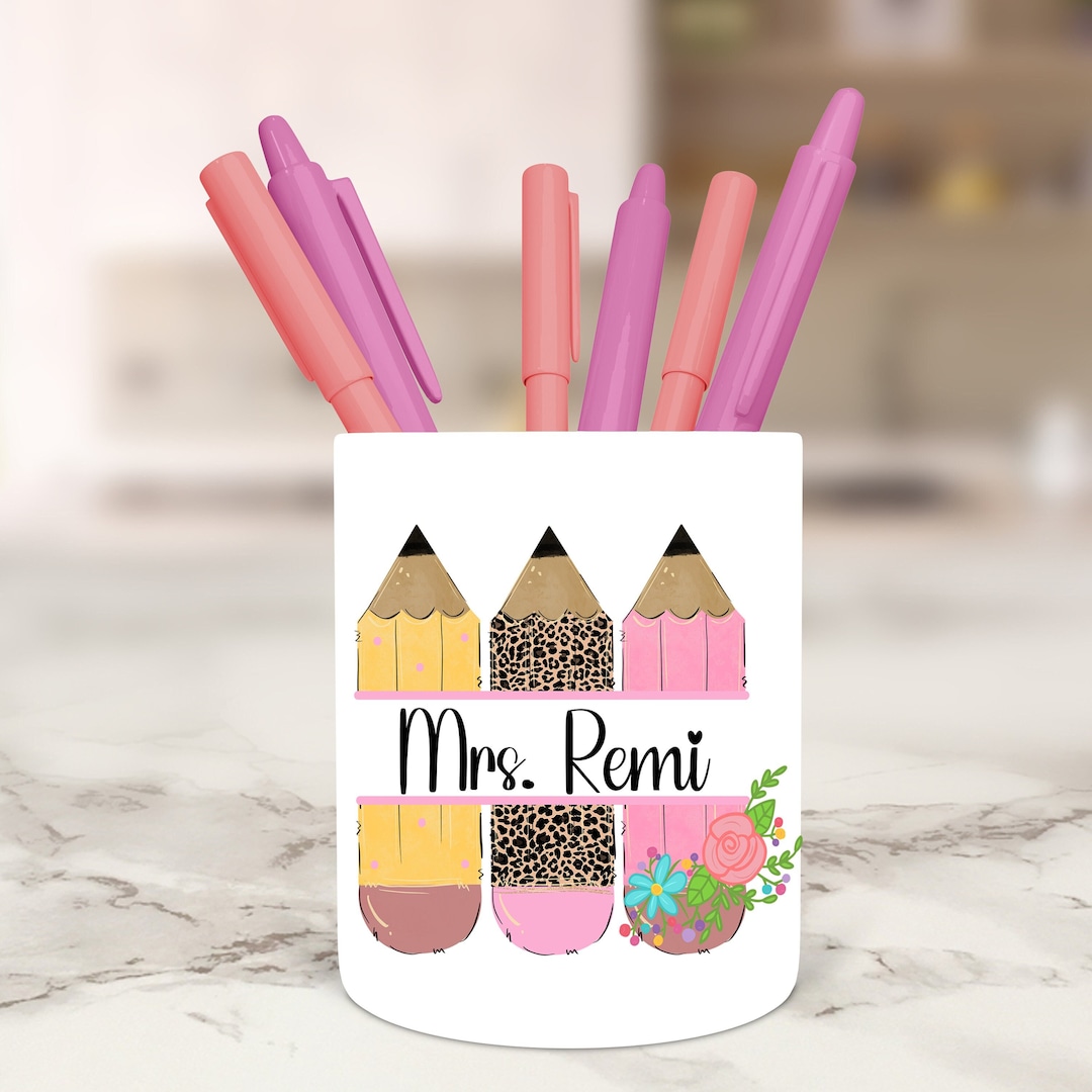 Personalized Pencil Holder, Pen Holder, Teacher Gift, Back to School