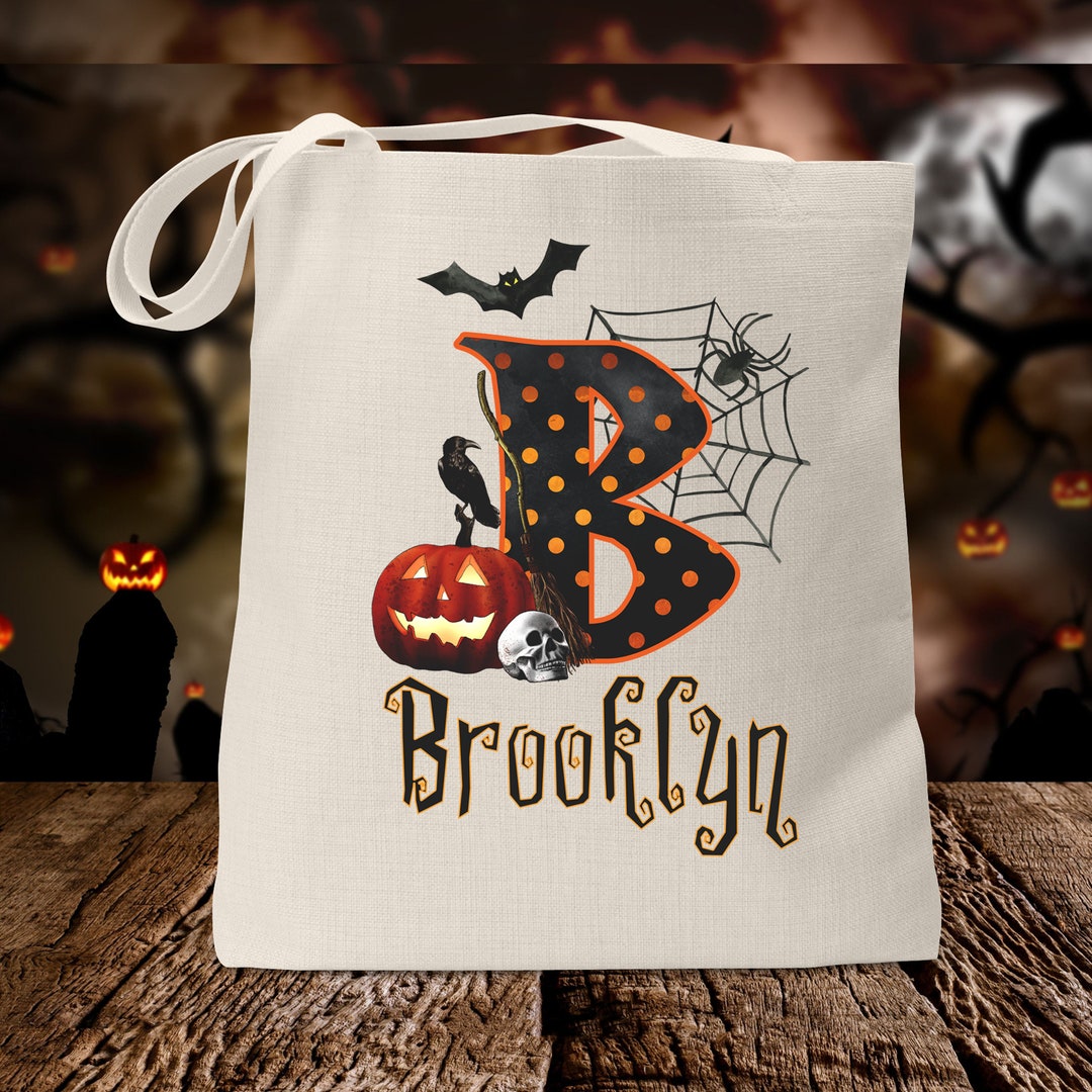 Personalized Halloween Tote Bag, Trick-or Treat Bag, Kids Trick or ...