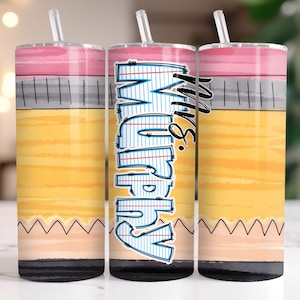 Pencil Tumbler, Teacher Tumbler, Teacher Gift, Back to school, Design 135