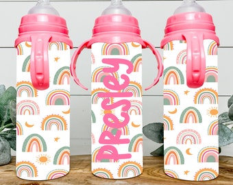 Personalized baby bottle, Rainbow baby, Baby shower Gift, Baby Gift