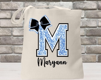 Cheer Bag, Cheerleader Tote Bag, Personalized Cheer Bag, Custom Cheer Tote Bag, Cheerleader Gift, Cheer Team Gift, Design 3