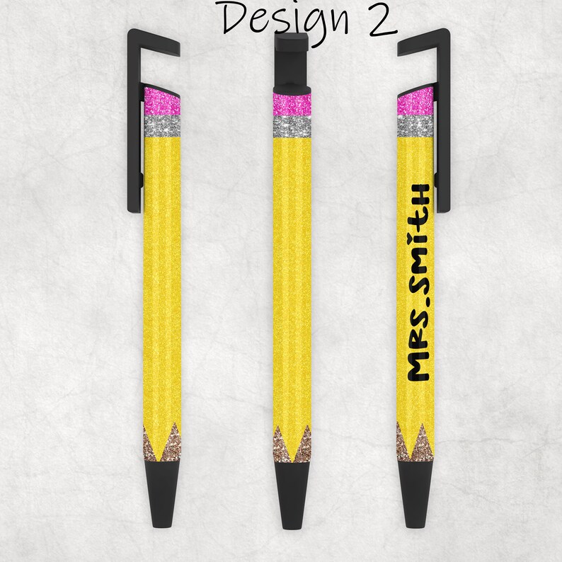 Teacher Pens Personalized, Teacher Gift, Personalized Teacher Gift, Gift for her, Pencil Pen Design 2