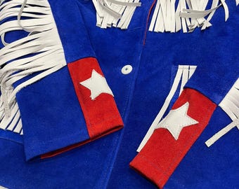 STARS&STRIPES fringe design suède jacket STARS&STRIPES fringe design suède jacket