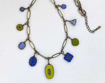 Phoebe Czech Glass Bead Dangle Necklace