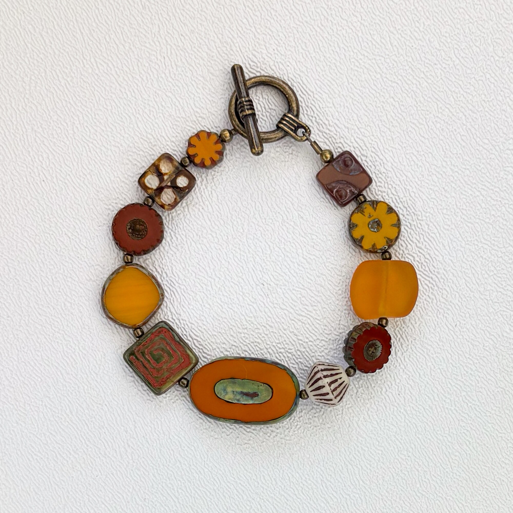 Rhea Czech Glass Bead Bracelet