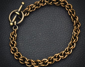 Jen's Pind Antique Brass Chain Maille Bracelet