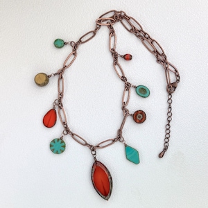 Triton Czech Glass Bead Dangle Necklace