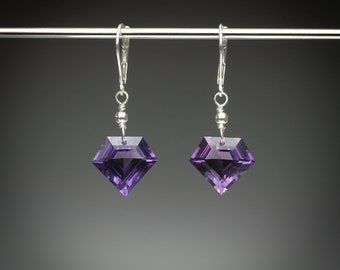 Amethyst Fancy Cut Earrings