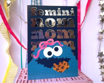 Femininomenon Greetings Card A6 with Silver Envelope - Funny Card for Feminist Icons