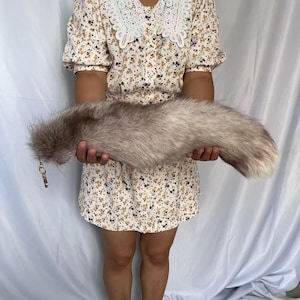 19&quot; Fluffy Brown Ombre Fox Tail Keychain: Cosplay Costume Accessory, Bag Charms