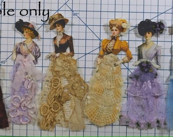 Victorian Women Paper Dolls, digital download,