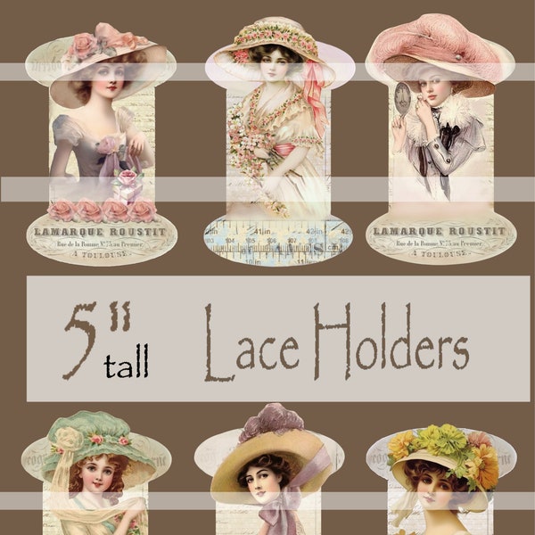 Lace Holders digital download  for trims, ribbons, fabric, lace