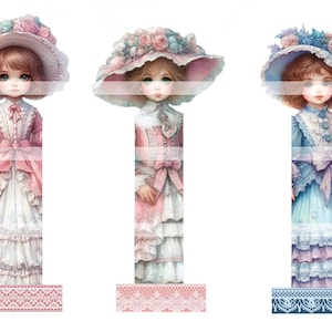 Victorian doll spools Cricut ready to cut!  hold lace, trim, ribbons, yarn  digital download