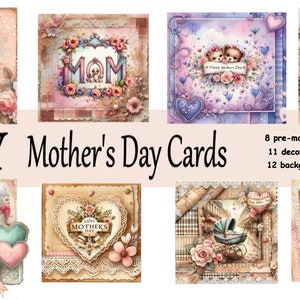 Mother's Day Graphics for card making, digtial download, graphics,