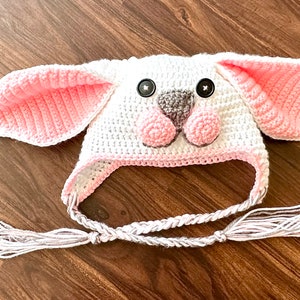 Bunny Hat Rabbit Hat Animal Hat Easter Hat Floppy Ear Bunny Hat Baby to Adult Bunny Hat Crochet Bunny Hat Ava Girl Designs image 8