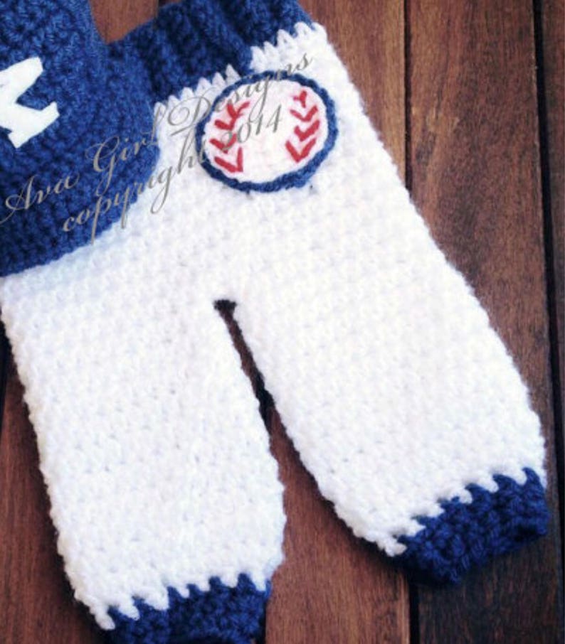 LA Dodgers Baby Baseball Cap Pants Set Newborn Photo Prop Etsy