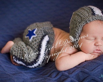 Dallas Cowboy baby clothes, Dallas Cowboys baby hat, Cowboys football helmet pant set, Dallas Cowboys baby boy, baby Dallas Cowboys