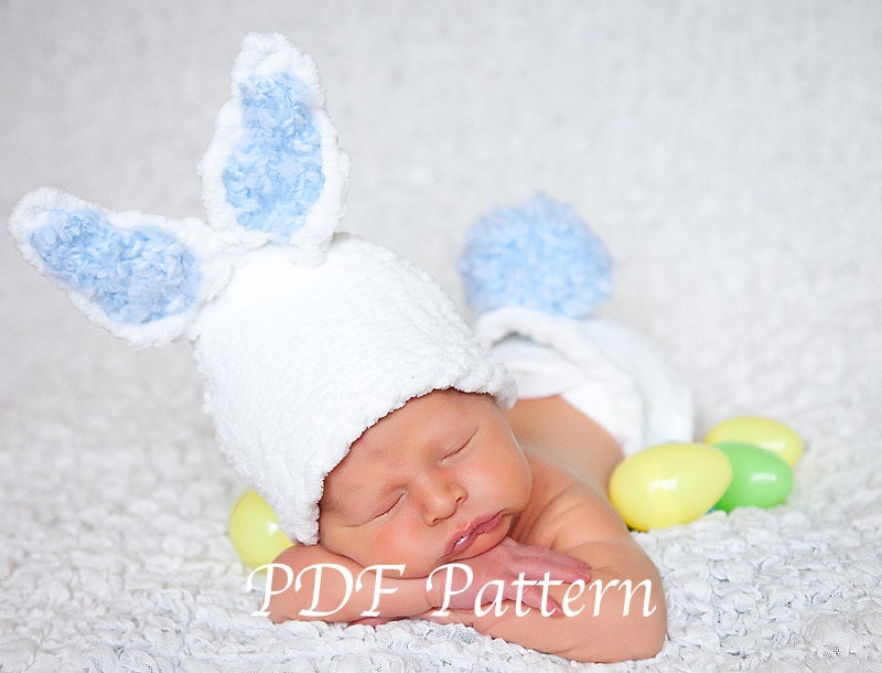 Bunny Hat Diaper Cover Knifty Knitter Loom Pattern Baby Etsy