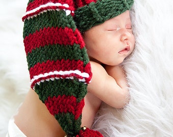 Christmas elf hat, baby Christmas hat, holiday baby hat