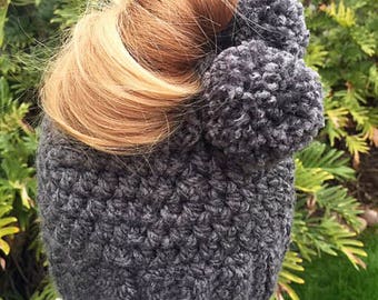 Messy Bun Hat, Ponytail Hat, Trendy hat, Open Top Hat, Bun Hat, Gifts for Women, Christmas Gifts for Girls, Hat, Bun Hat