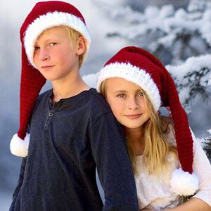 Santa Hats Holiday Hat Baby Santa Hat Deluxe Santa Hat Christmas Hats Christmas Photo Props Child Adult Christmas Gifts image 6