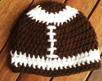 Newborn baby football toboggan hat